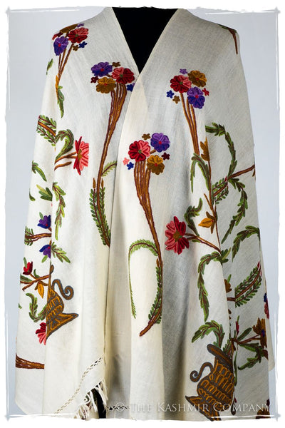 Française Bouquet de Clarisse d'ivoire Provence Shawl
