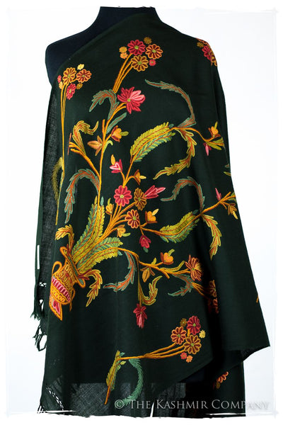 Française Bouquet de Lucienne Verte Provence Shawl