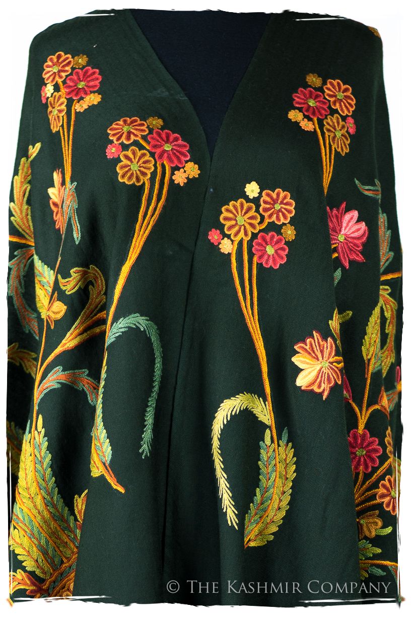 Française Bouquet de Lucienne Verte Provence Shawl