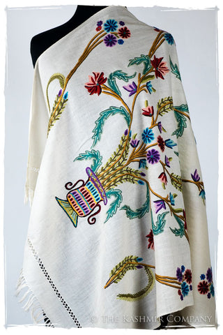 Française Bouquet de Mirielle d'ivoire Provence Shawl