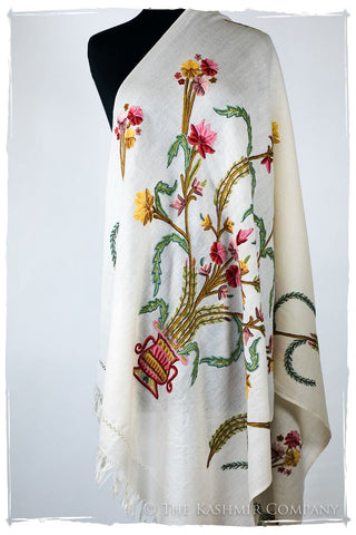 Française Bouquet de Édith d'ivoire Provence Shawl