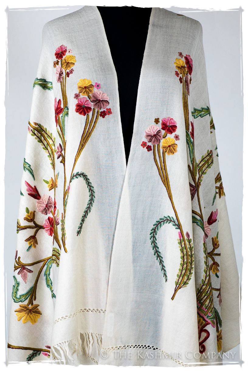 Française Bouquet de Édith d'ivoire Provence Shawl