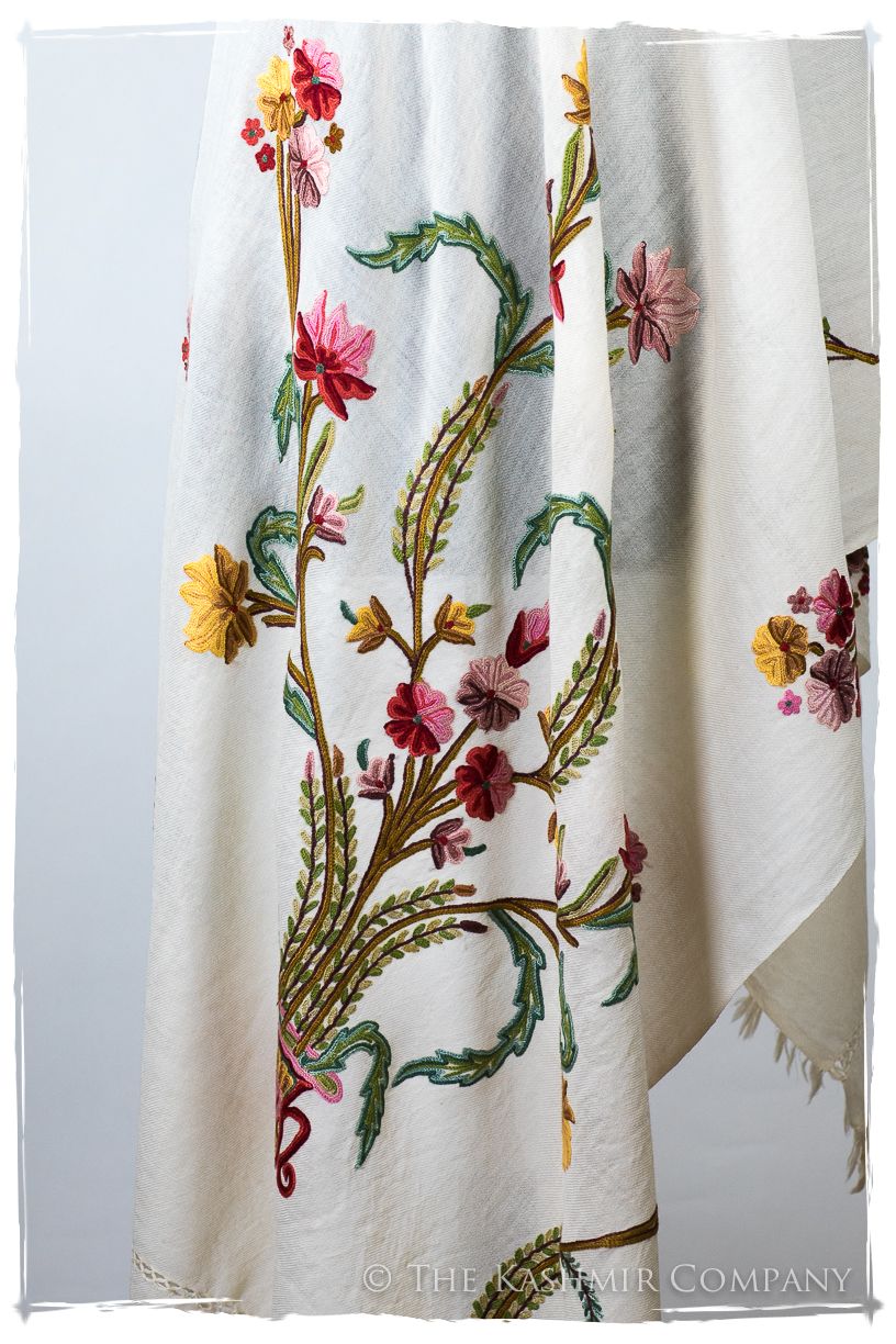 Française Bouquet de Édith d'ivoire Provence Shawl