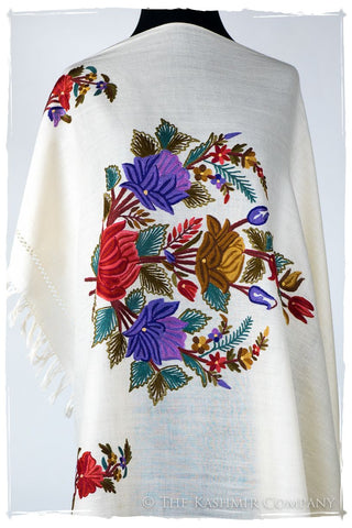 Française Bouquet de Roses Gabrielle Provence Shawl