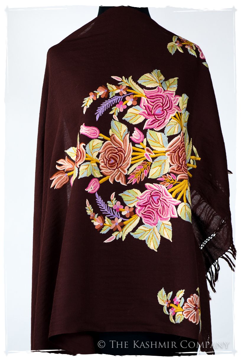 Française Bouquet de Roses Claire Provence Shawl