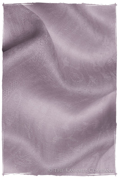 Jacquard Paisley Lavender Fog Cashmere Scarf