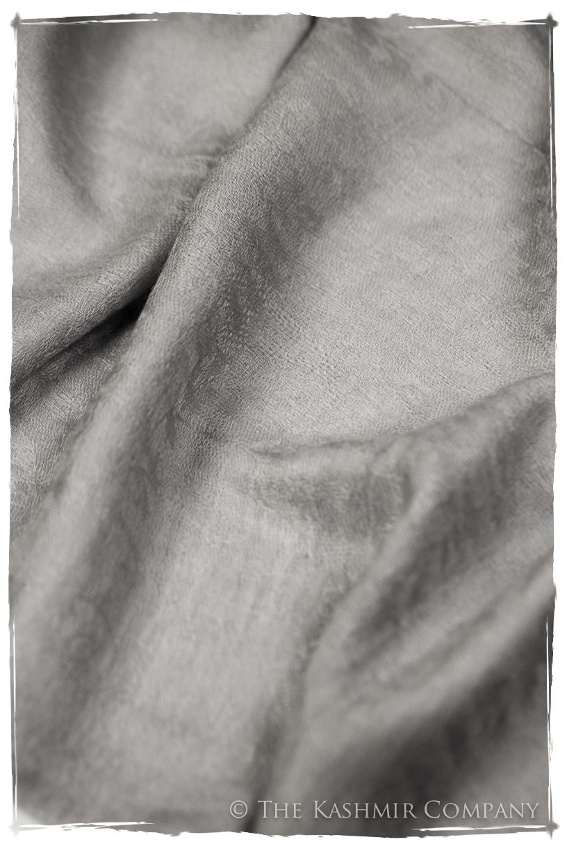 Jacquard Paisley Chateau Gray Cashmere Scarf