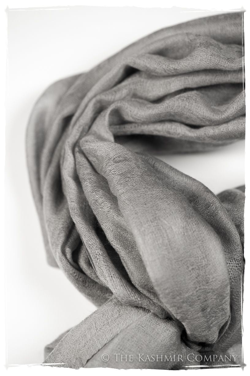Jacquard Paisley Chateau Gray Cashmere Scarf