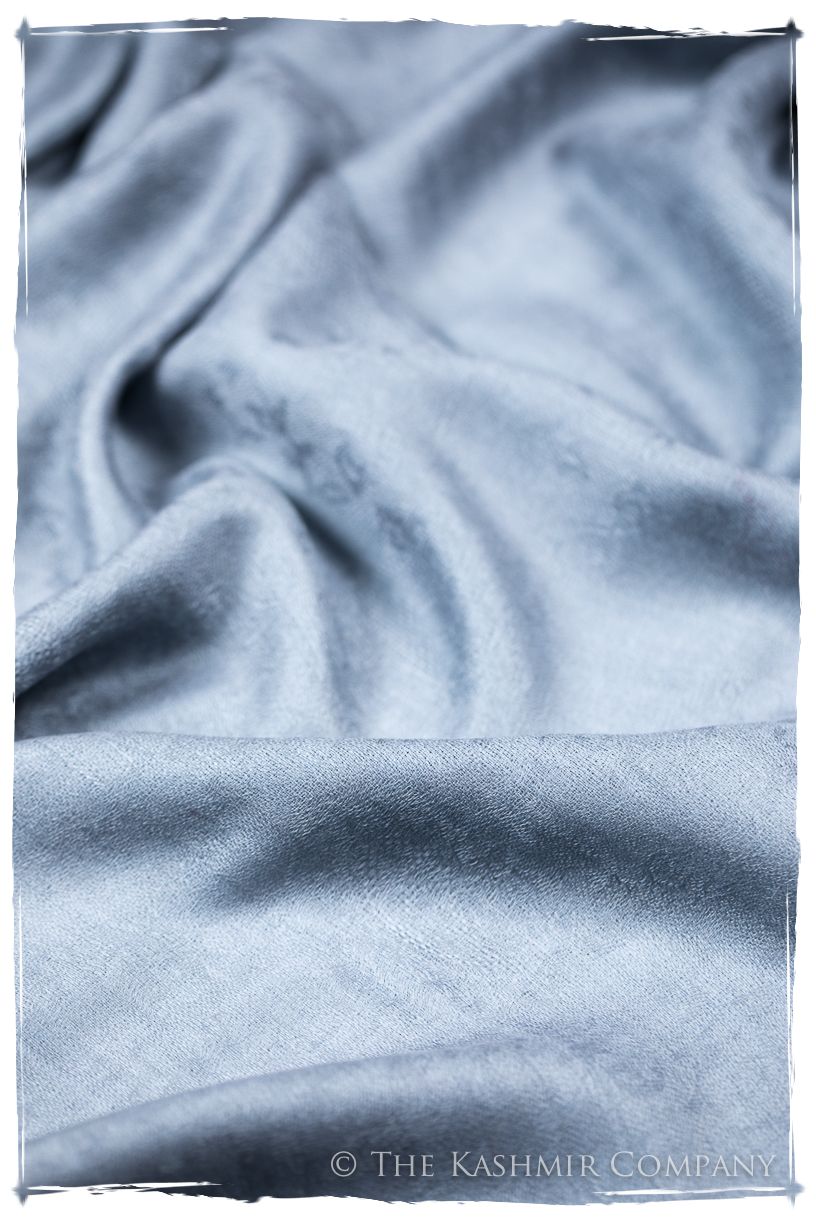 Jacquard Paisley Flint Stone Cashmere Scarf
