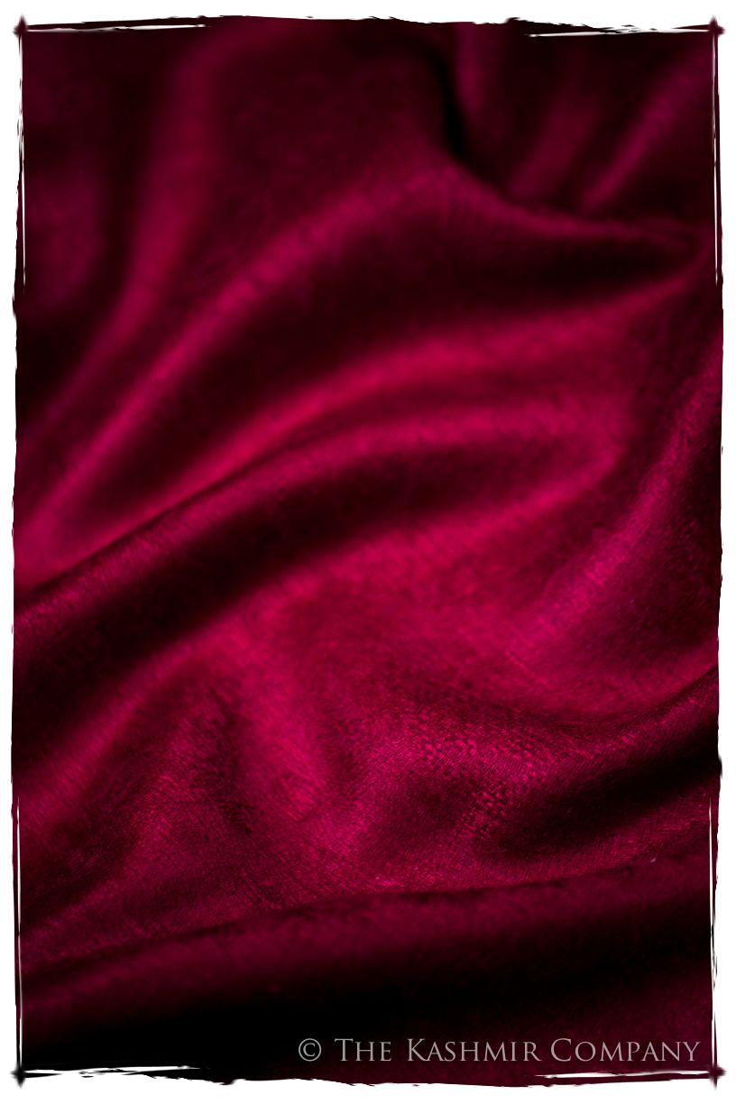 Jacquard Paisley Garnet Cashmere Scarf