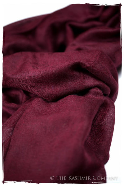 Jacquard Paisley Beaujolais Cashmere Scarf