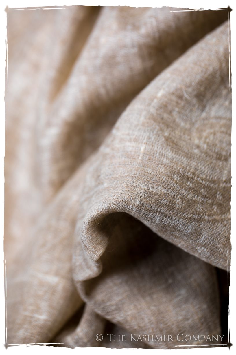 Jacquard Paisley Royale Taupe Soft Cashmere Scarf