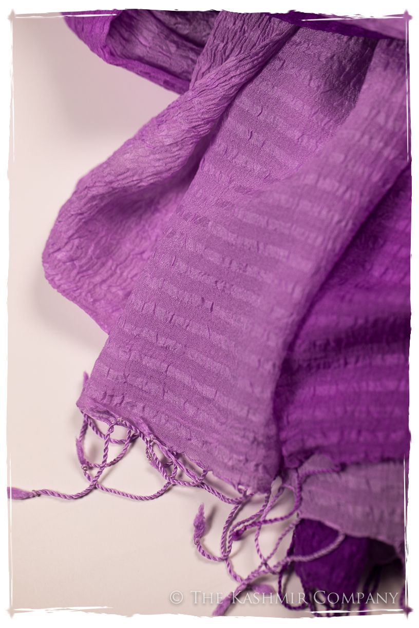 Iris Orchid Crush Organic Silk Scarf