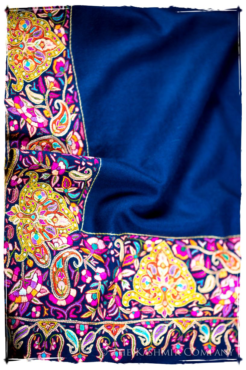 Sápphire du Cachemiré - Grand Pashmina Shawl