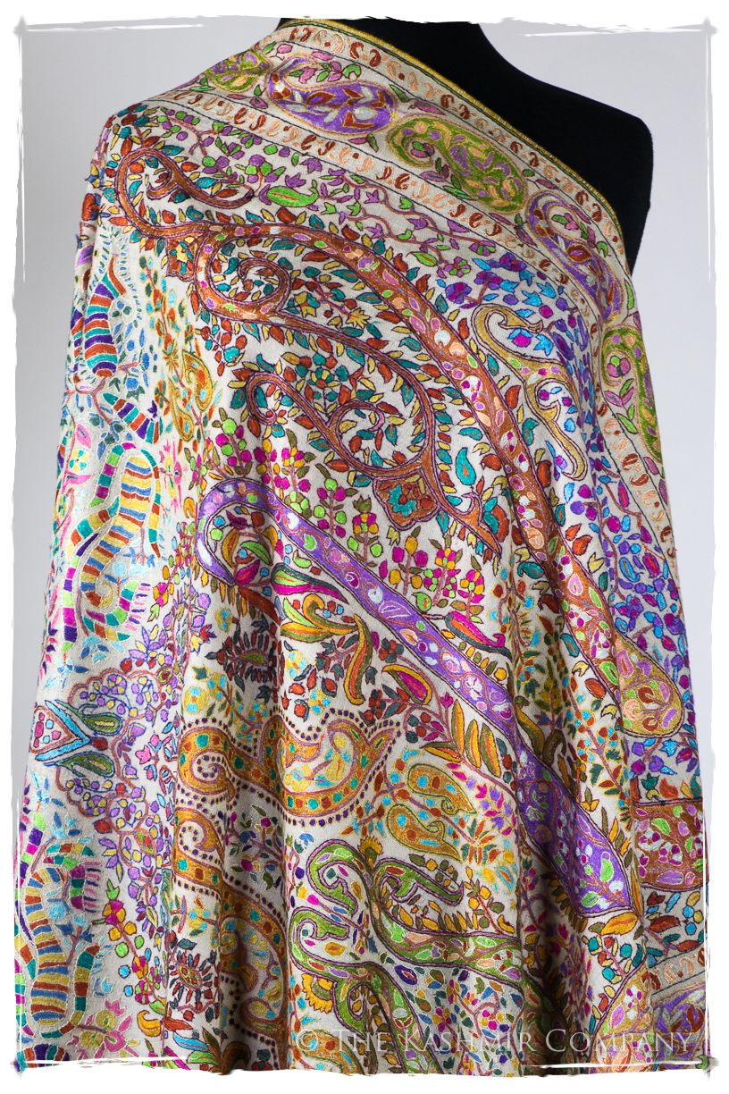 Français Pari Paisley - Grand Pashmina Shawl