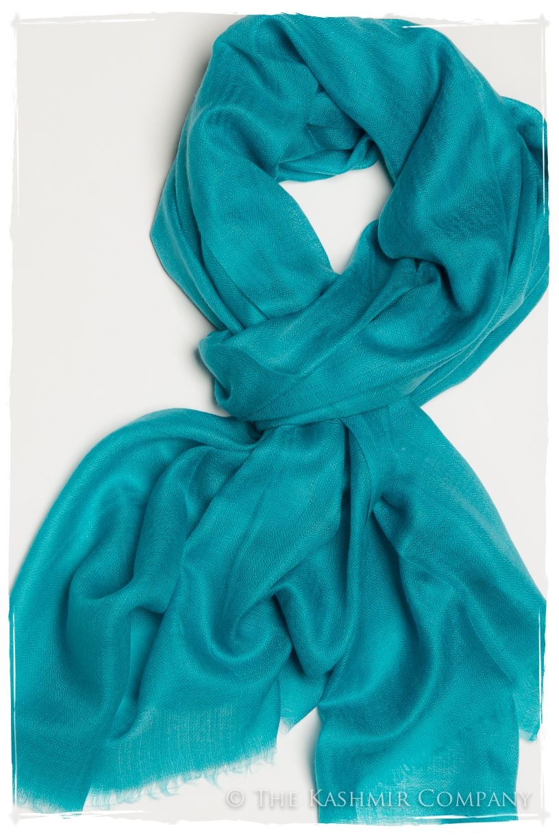 Eyes de Bulbul Bluebird Cashmere Scarf