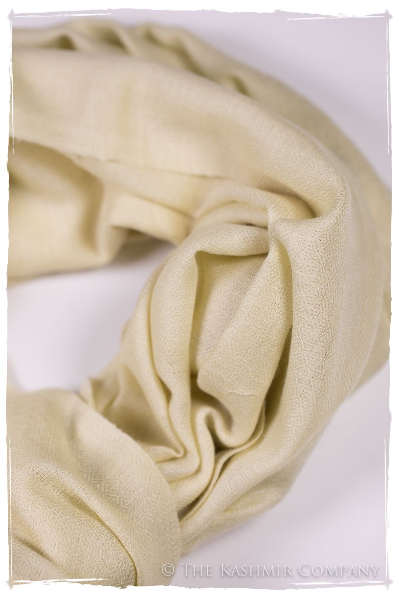 Bul Bul Pearled Ivory Kashmir Wool Scarf