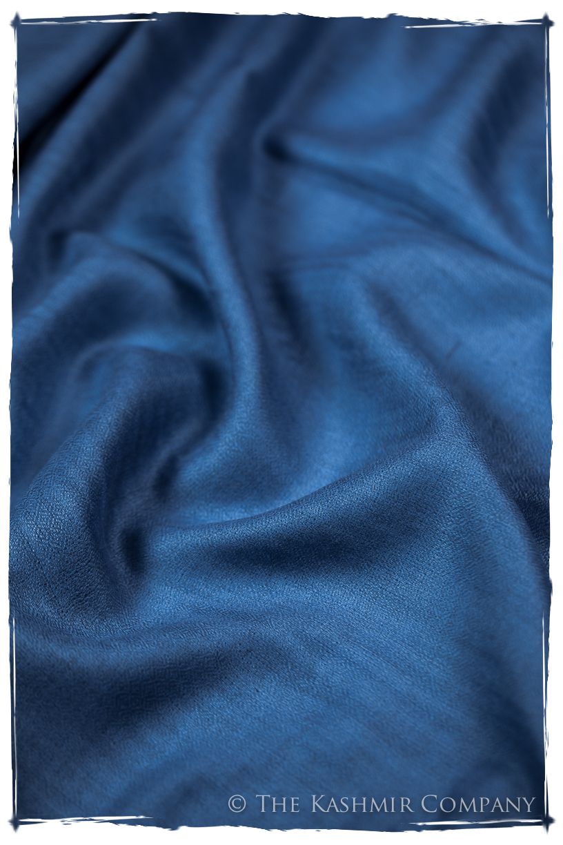 Bul Bul Regatta Blue Kashmir Wool Scarf