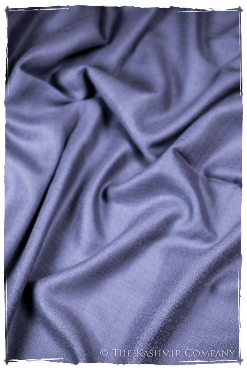 Bul Bul Baja Blue Kashmir Wool Scarf