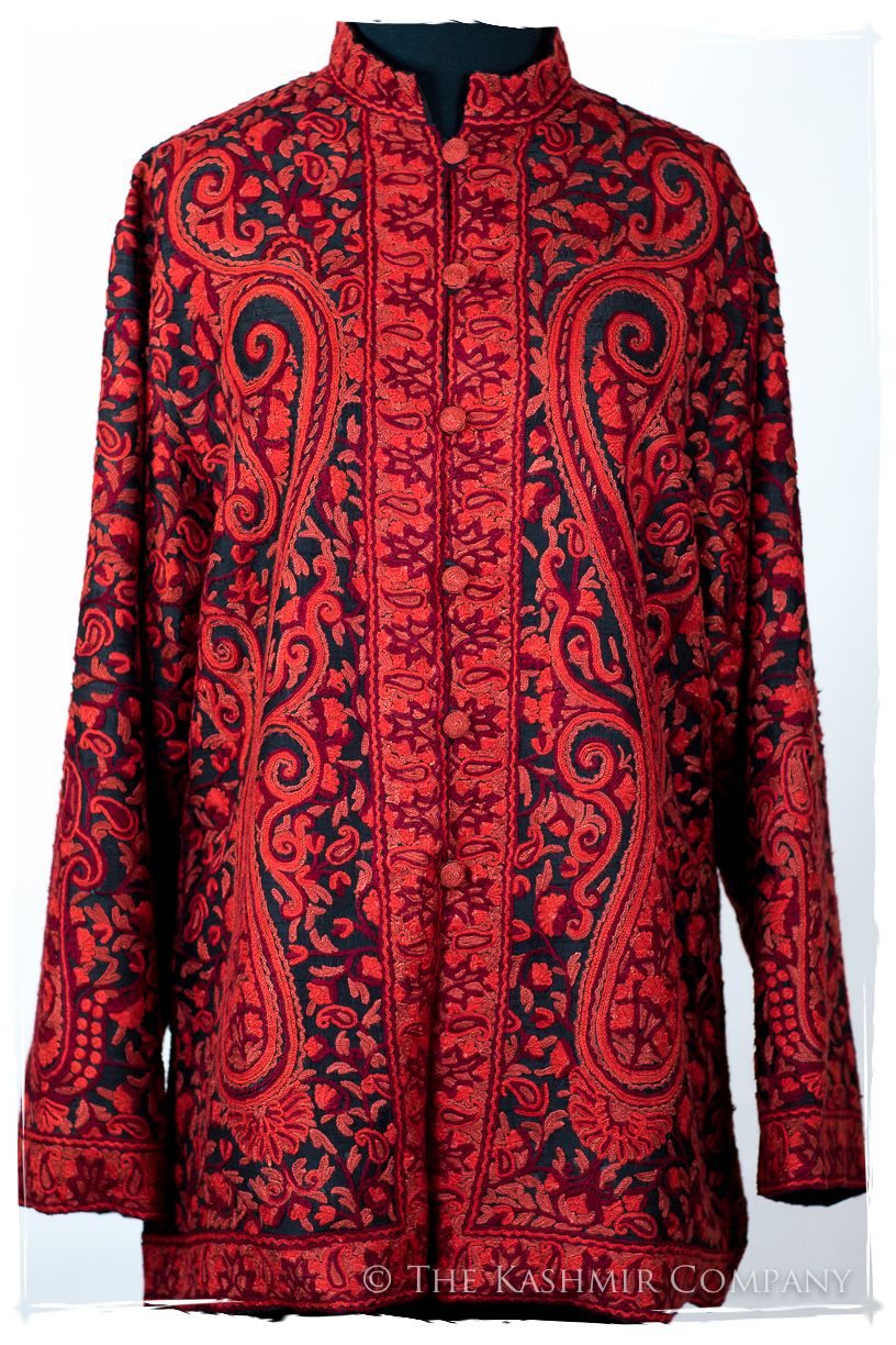 Française Rococo Rouge Palais Paisley Silk Jacket