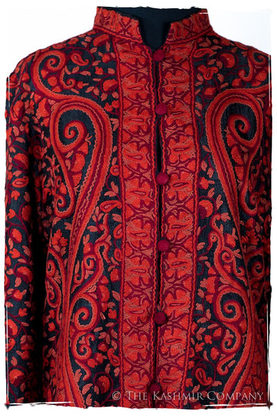 Française Rococo Rouge Palais Paisley Silk Jacket