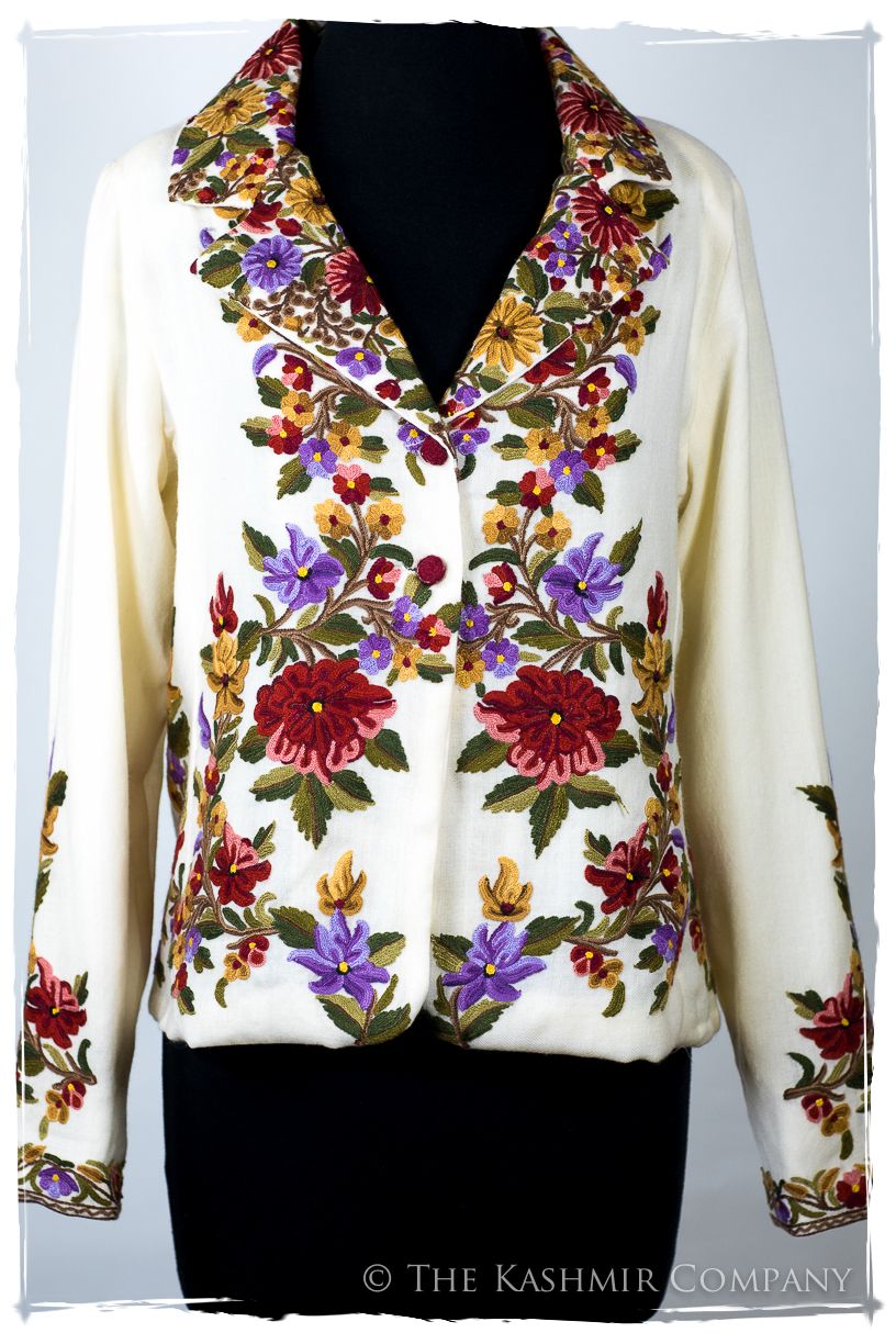 Française Ivorie Georgétte Renoir Wool Short Jacket