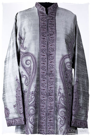 Française Argent d'orient Royalé Paisley Silk Coat