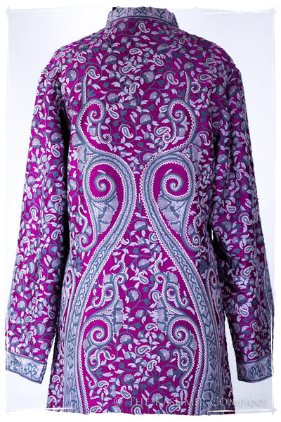 Française Lilac d'orient Royalé Paisley Silk Coat