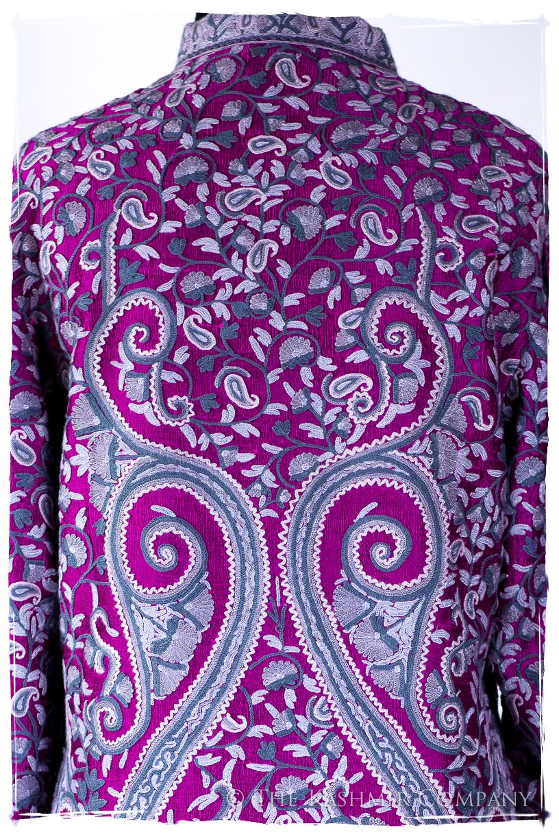 Française Lilac d'orient Royalé Paisley Silk Coat