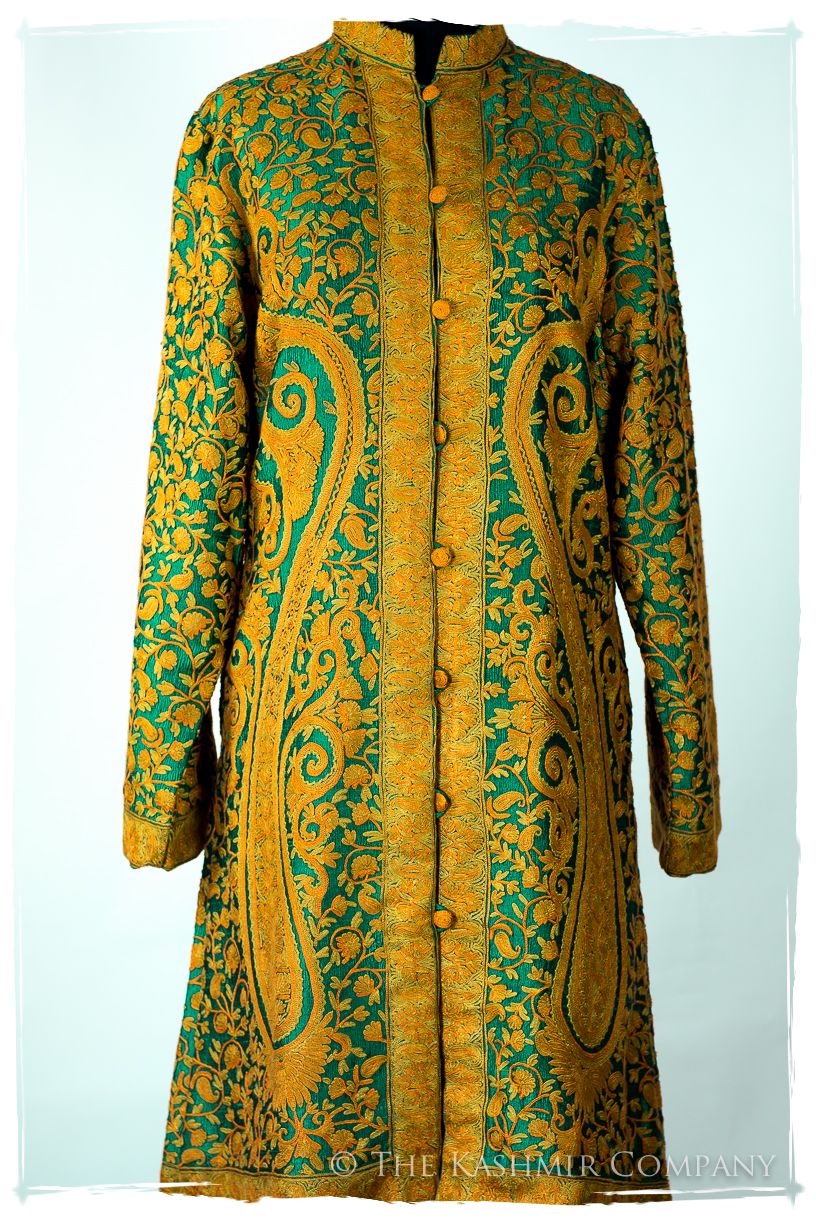 Française Palais Gold d'orient Royalé Paisley Silk Coat