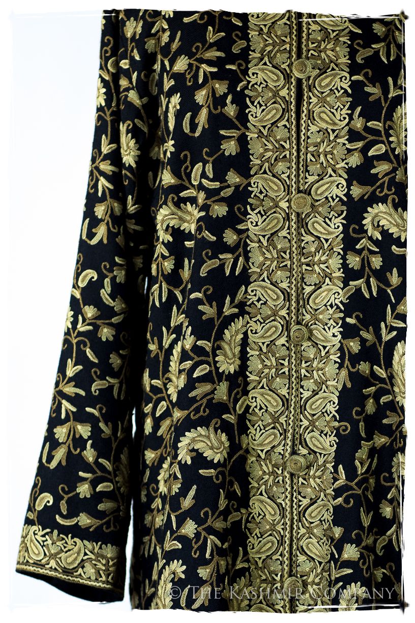 Française Nuances de émeraude Paisley Wool Coat