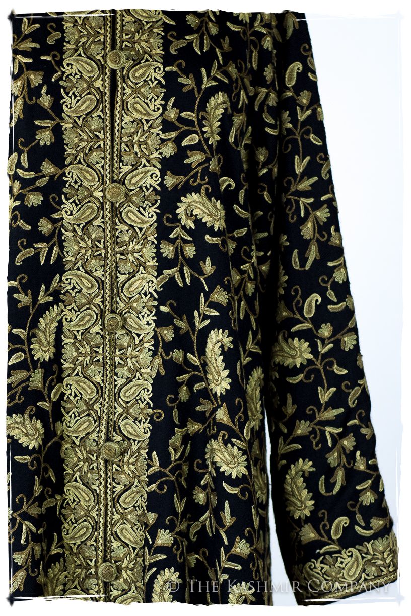 Française Nuances de émeraude Paisley Wool Coat