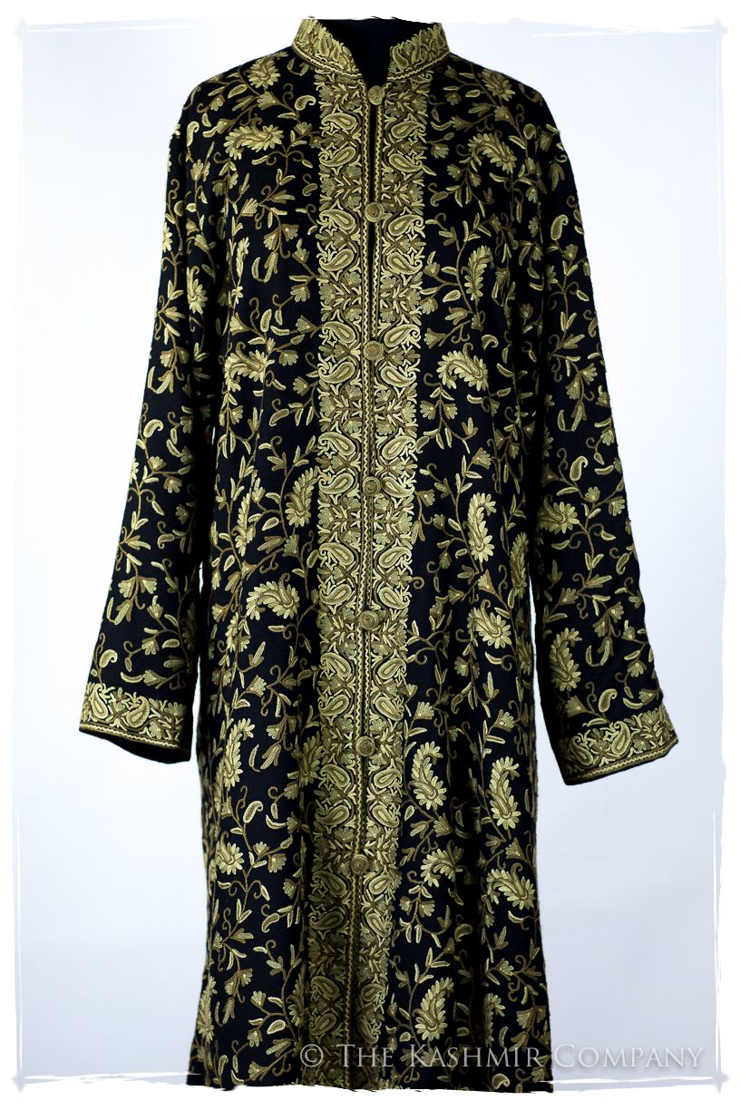 Française Nuances de émeraude Paisley Wool Coat