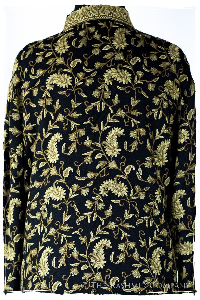 Française Nuances de émeraude Paisley Wool Coat