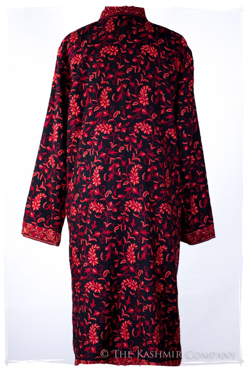 Française Nuances de Rougé Paisley Wool Coat
