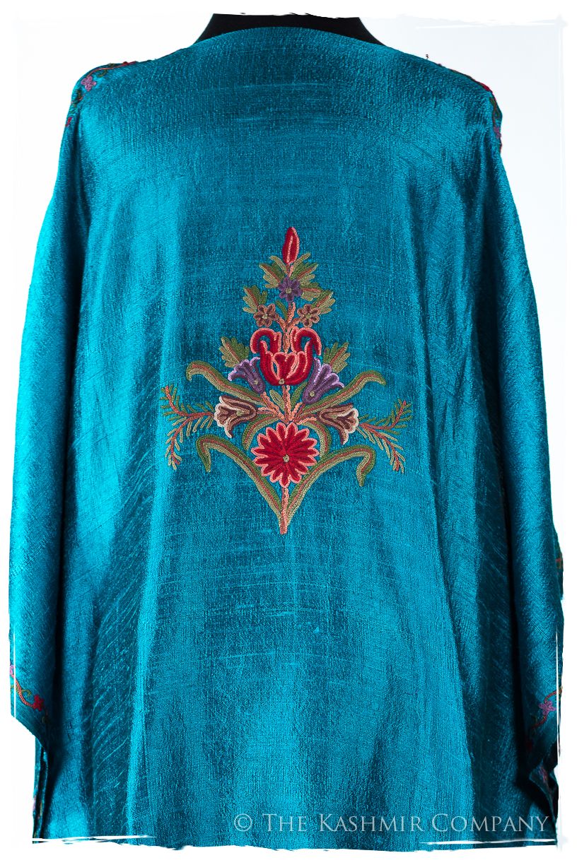 Française Amoureuse de Caroline Ocean Silk Robe