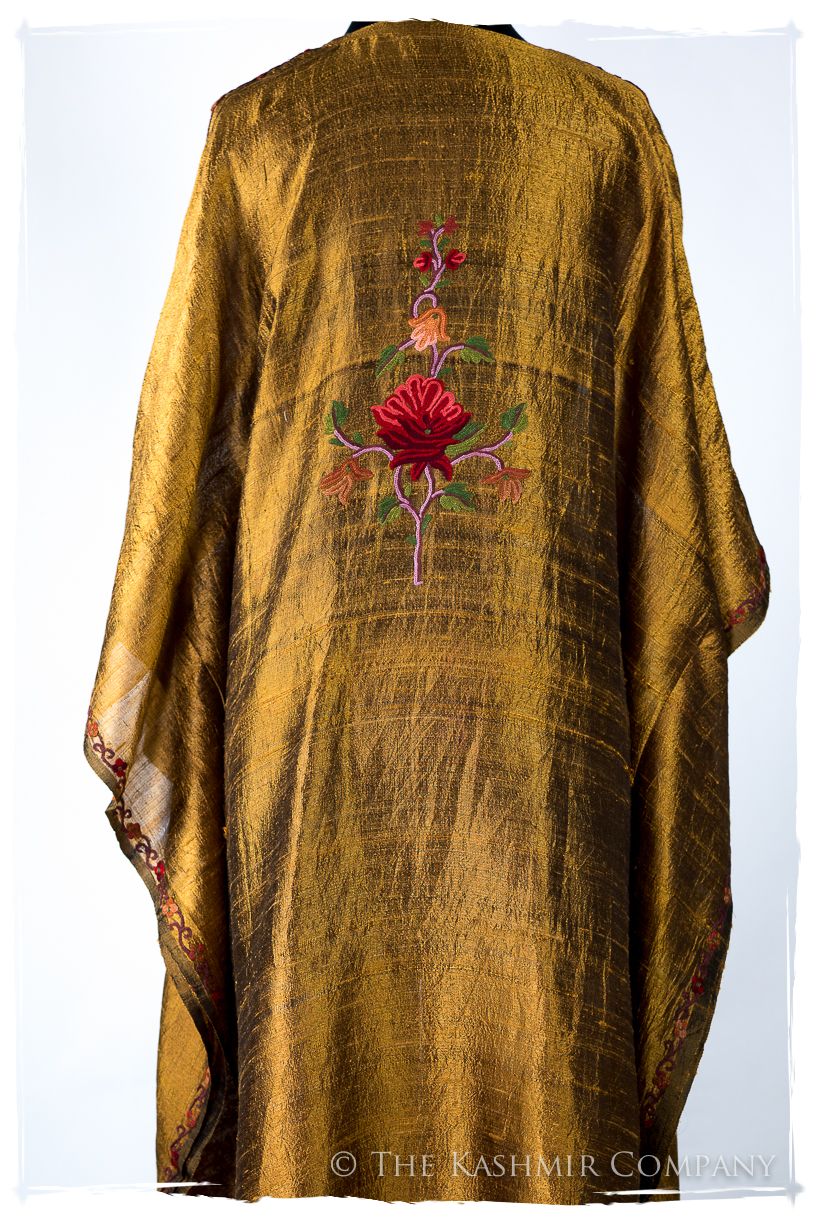 Française Amoureuse de Andrée Gold Silk Robe