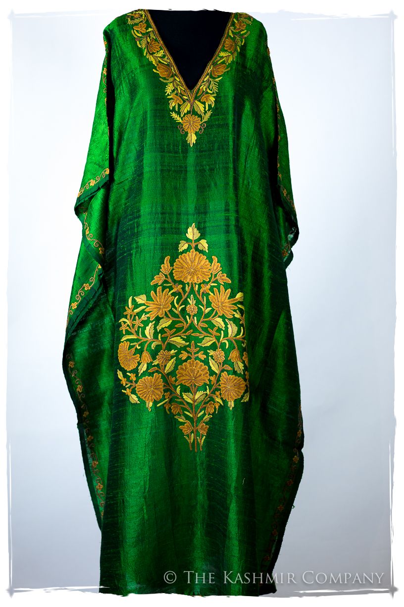 Française Amoureuse de Maëlle Emerald Silk Robe