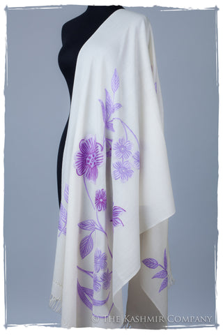 Je Ne Sais Quoi Lavender Ivory Shawl