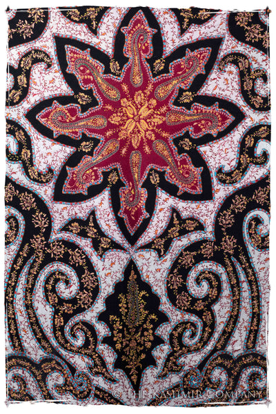 The Mona Lisa Noir Deux Kashmir Shawl