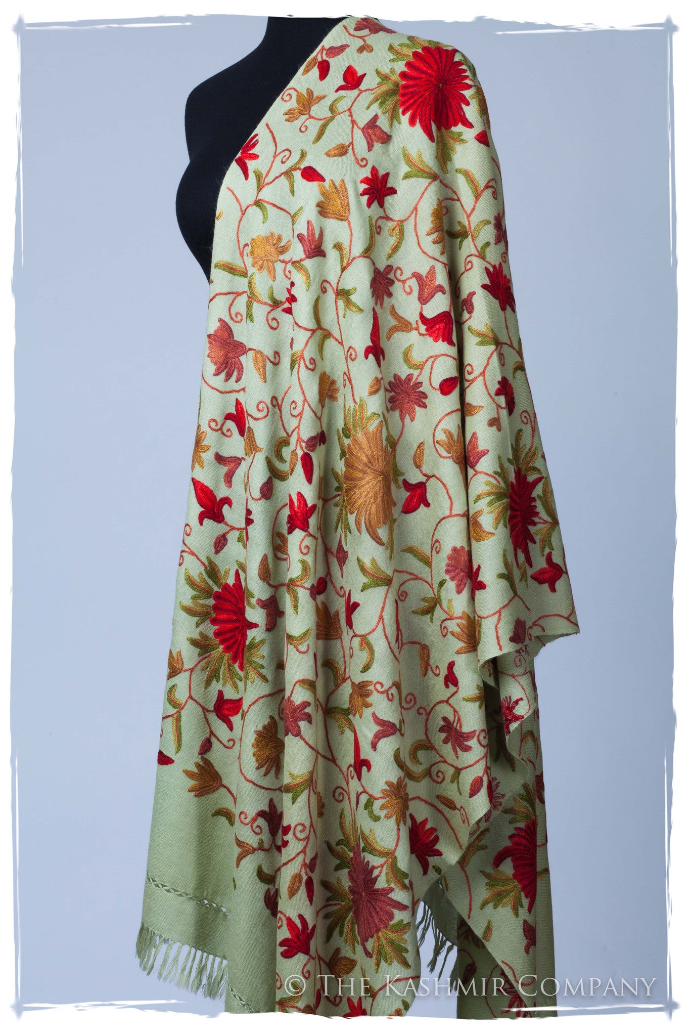 Vignes en Fleurs Aloe Antoinette Shawl