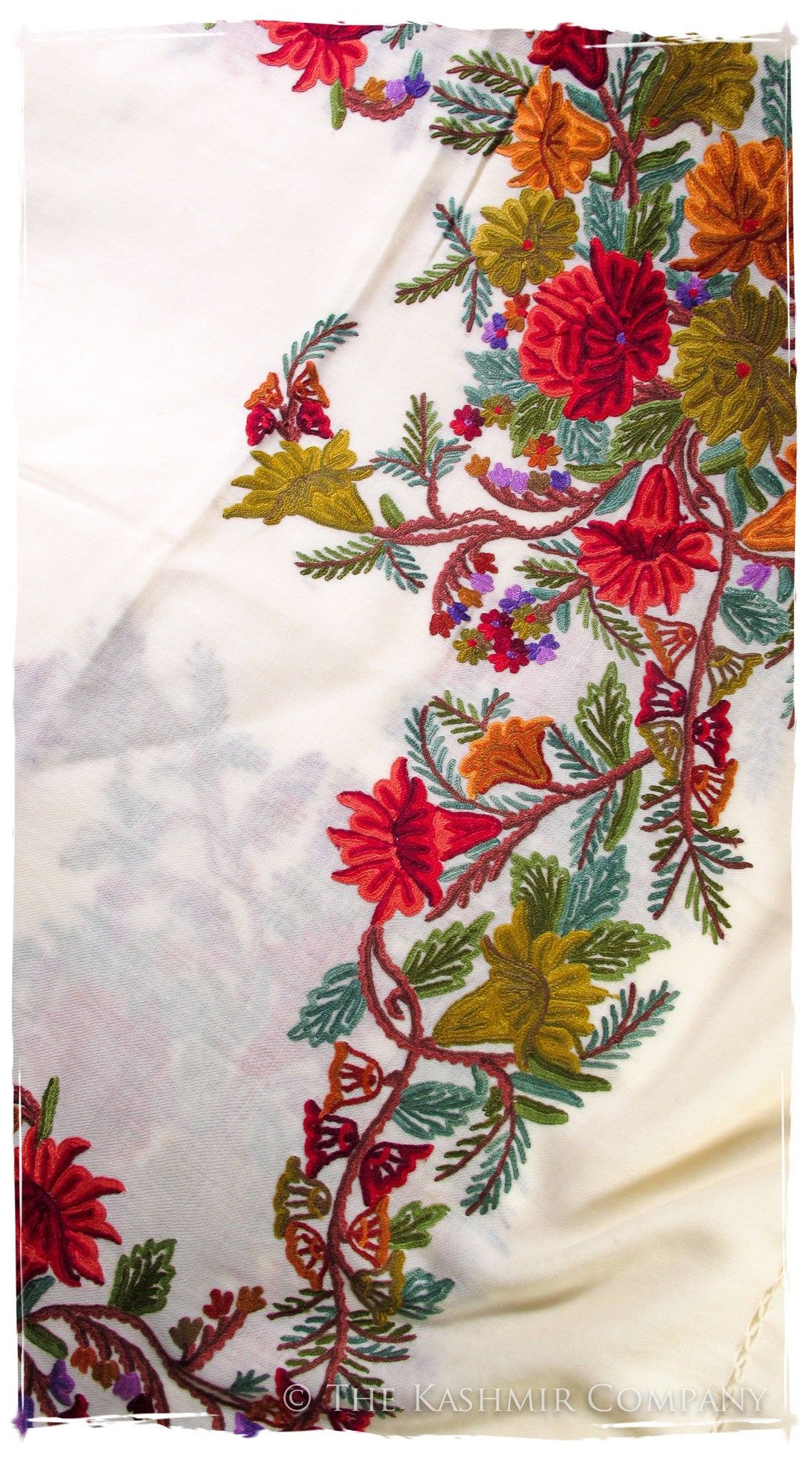 Frontière Jardin Rouge D'ivoire Mascarade Shawl