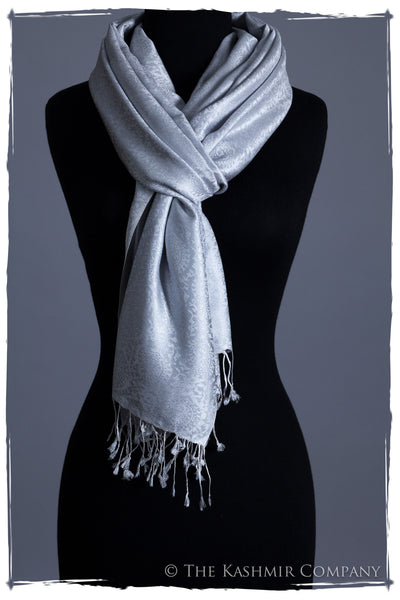 Argent Silver Paisley Silk Scarf