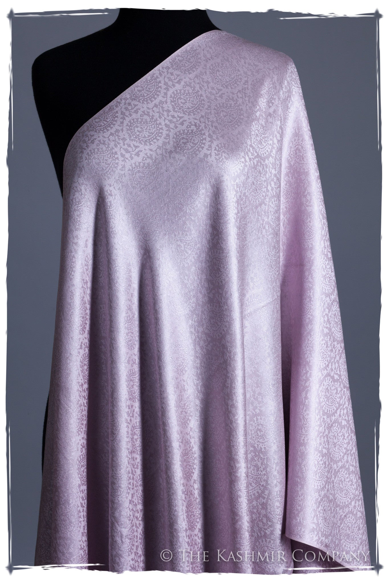 Lavender Fog Paisley Silk Scarf