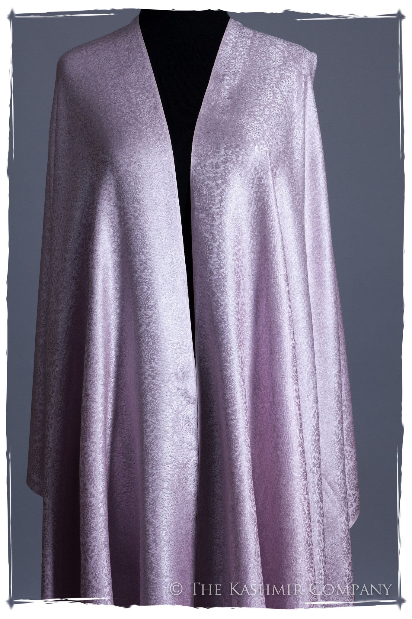 Lavender Fog Paisley Silk Scarf