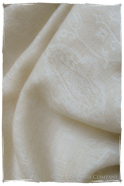 The Snowcapped Ivory Cashmere Scarf
