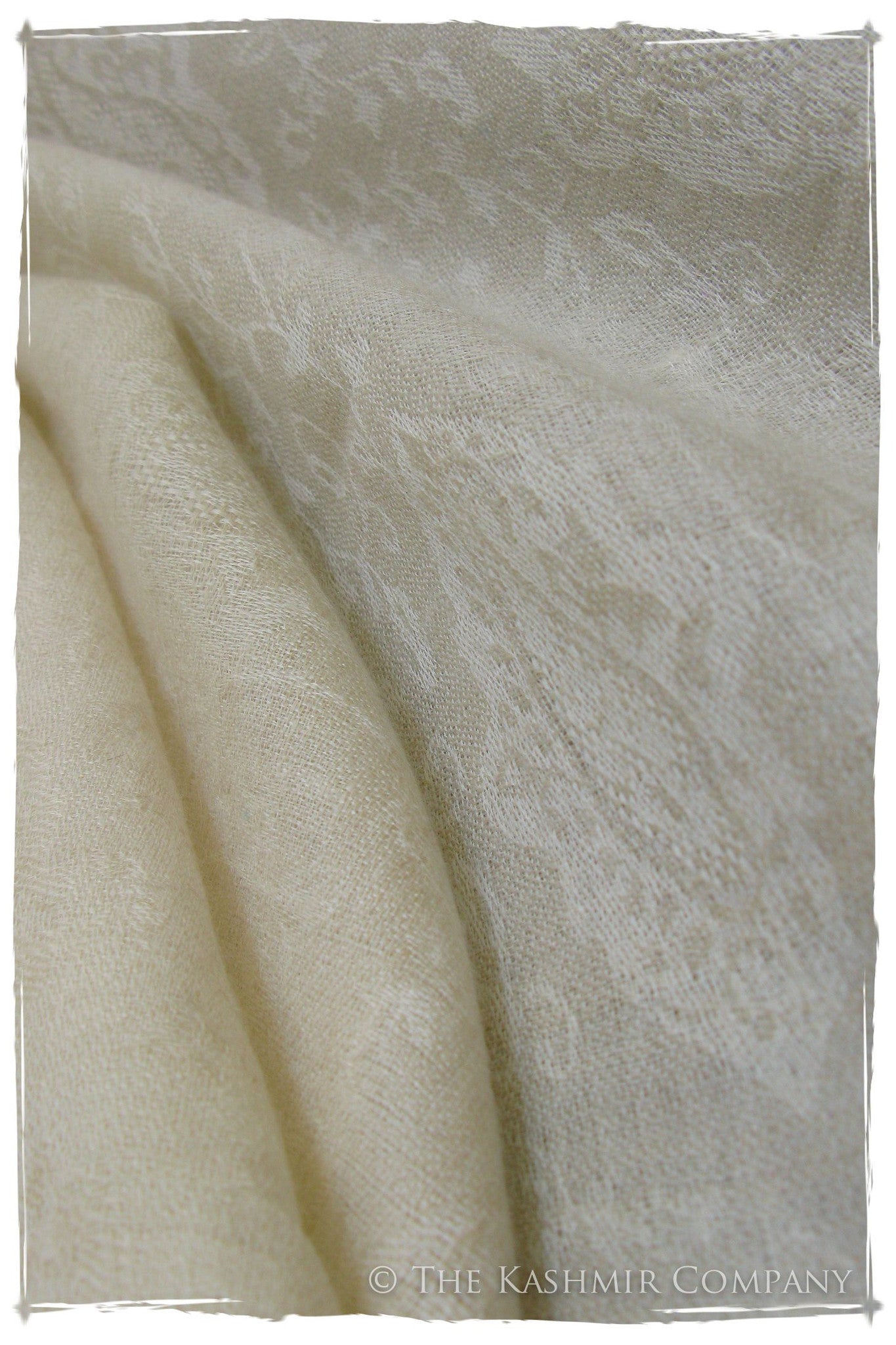 The Snowcapped Ivory Cashmere Scarf