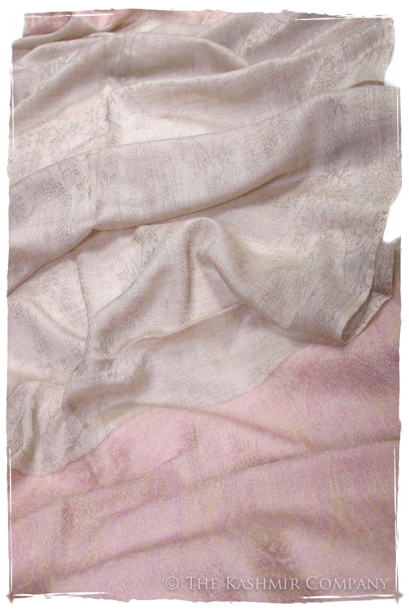 Jacquard Frontiere Lilac Taupe Cashmere Scarf