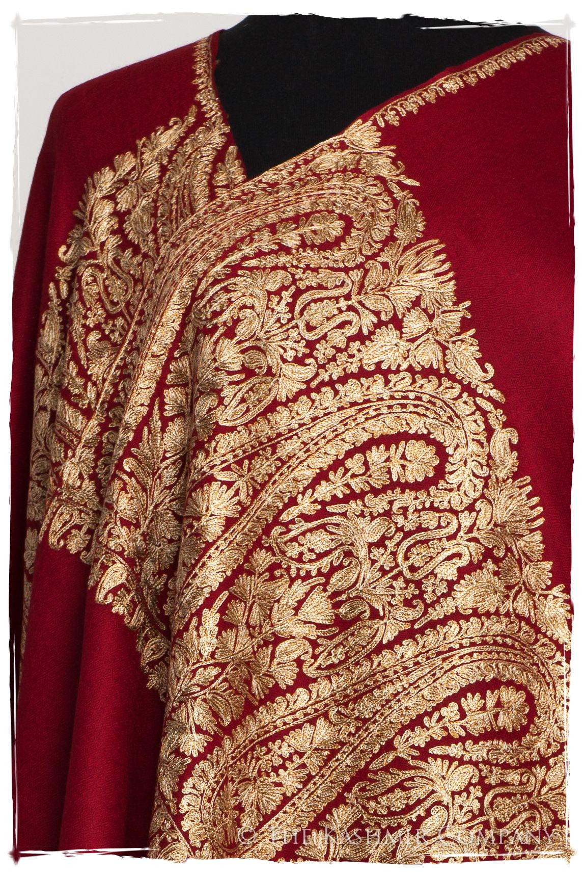 The Sophistiqué Bordeaux Royale Paisley Shawl