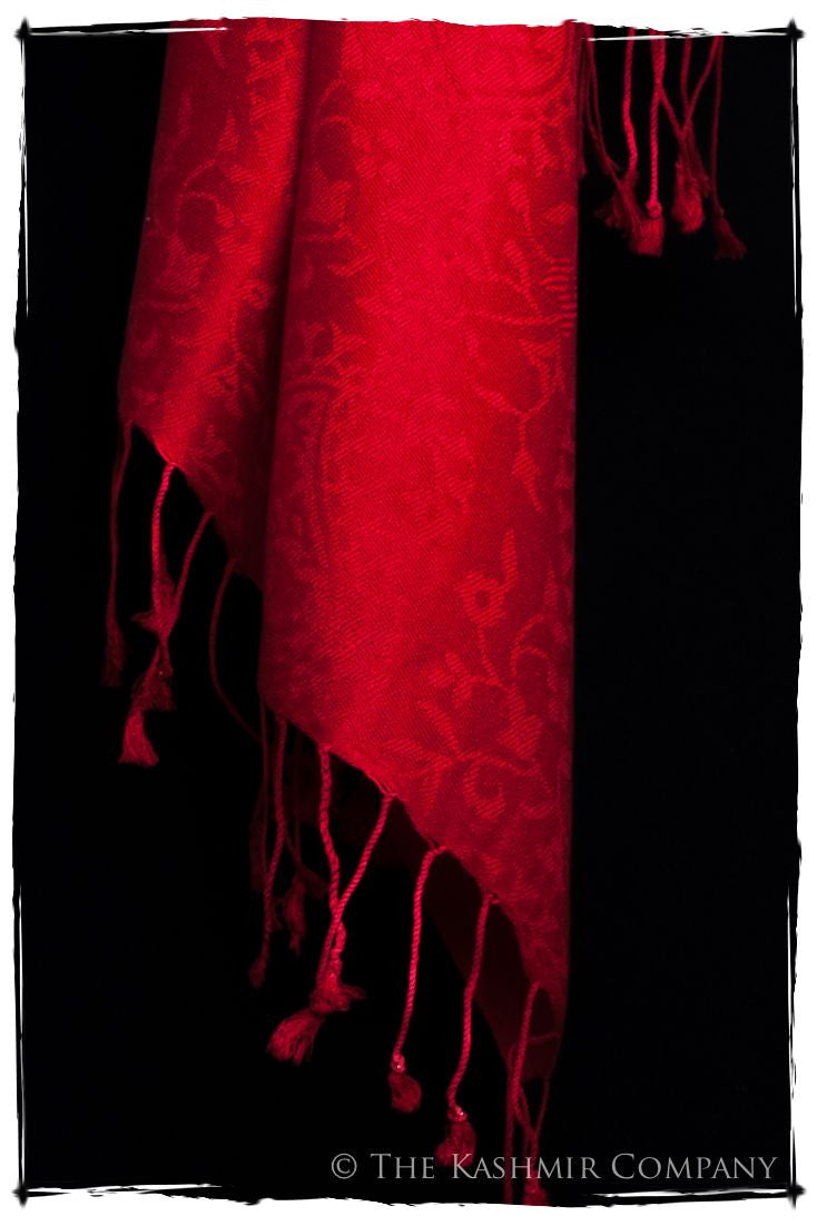Bittersweet Rouge Royale Paisley Silk Scarf / Shawl